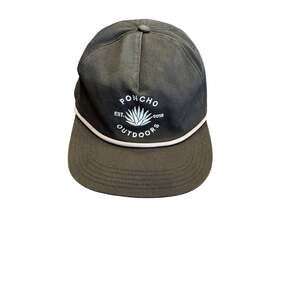 Poncho Outdoors Olive Green Agave Logo Rope Snapback Hat One Size